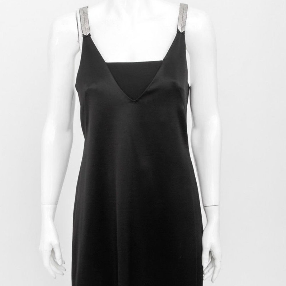 Derek Lam Black Satin Dress